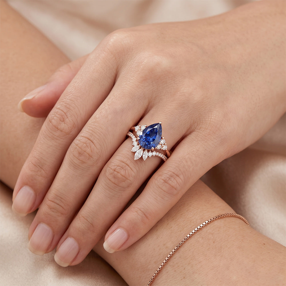 Natural Sapphire Ring 4ct - Rose Gold 14K
