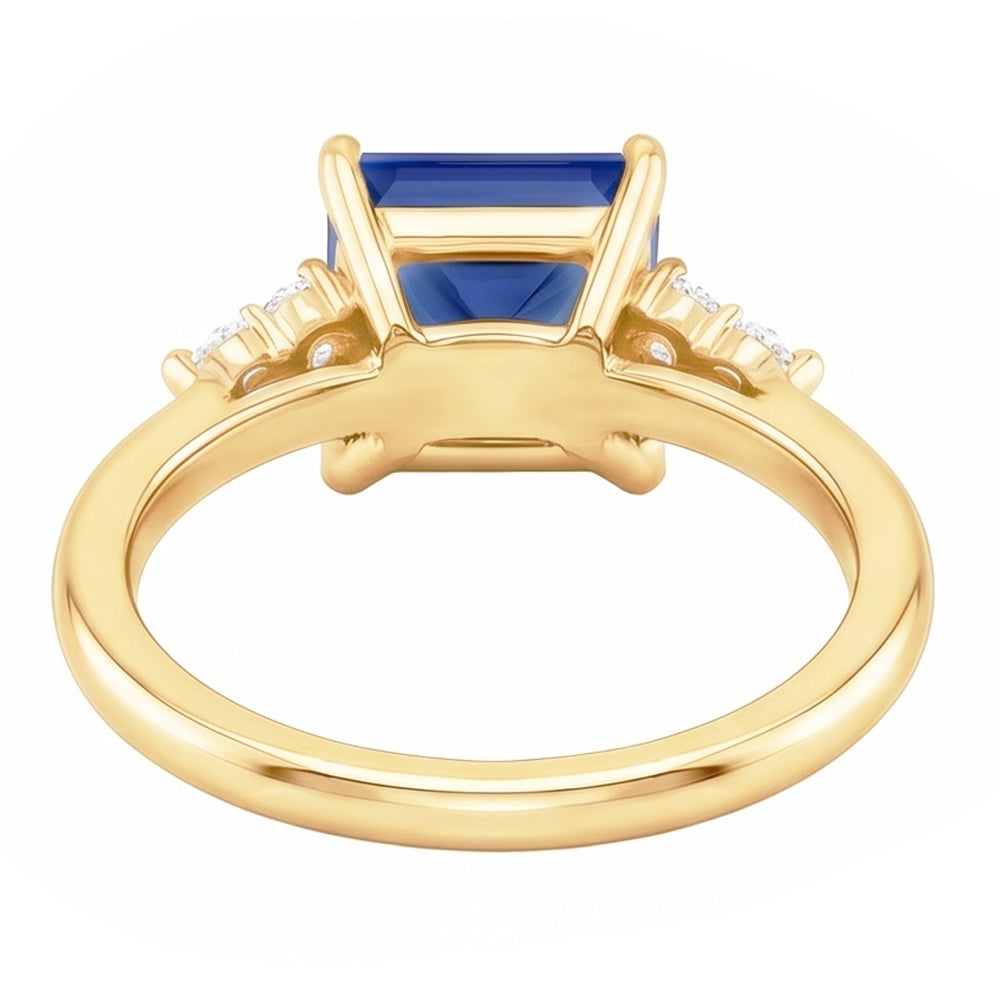 Natural Sapphire Ring 5.25ct - Yellow Gold 14K