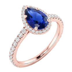 Natural Sapphire Ring 5ct - Rose Gold 14K