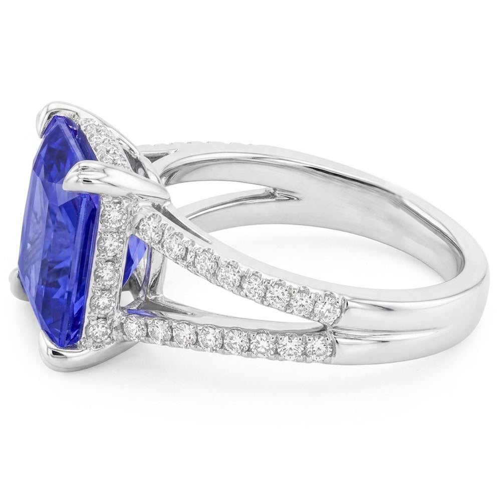 Natural Sapphire Ring 5ct - White Gold 14K