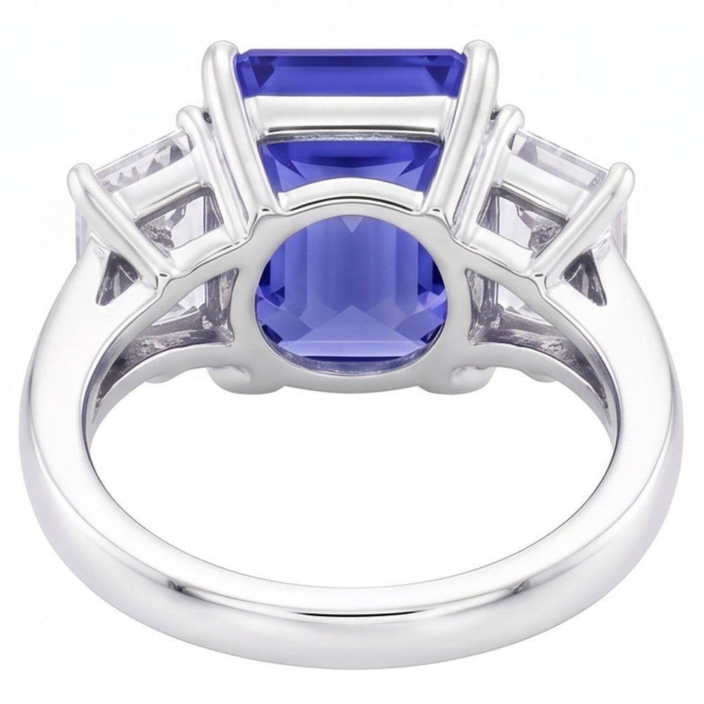 Natural Sapphire Ring 5ct - White Gold 14K