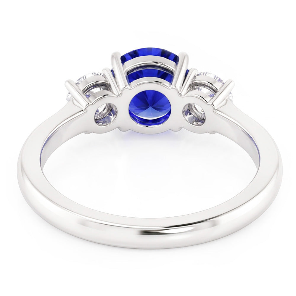Natural Sapphire Ring 5ct - White Gold 14K