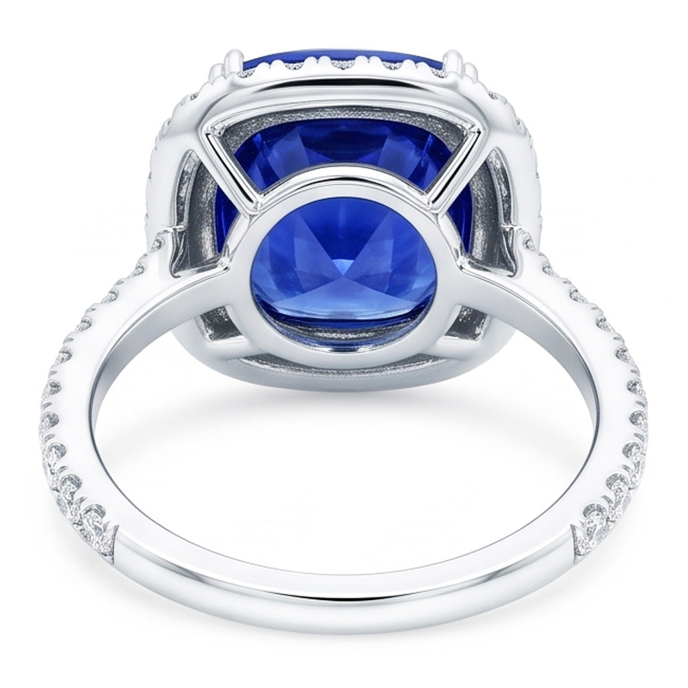 Natural Sapphire Ring 5ct - White Gold 14K