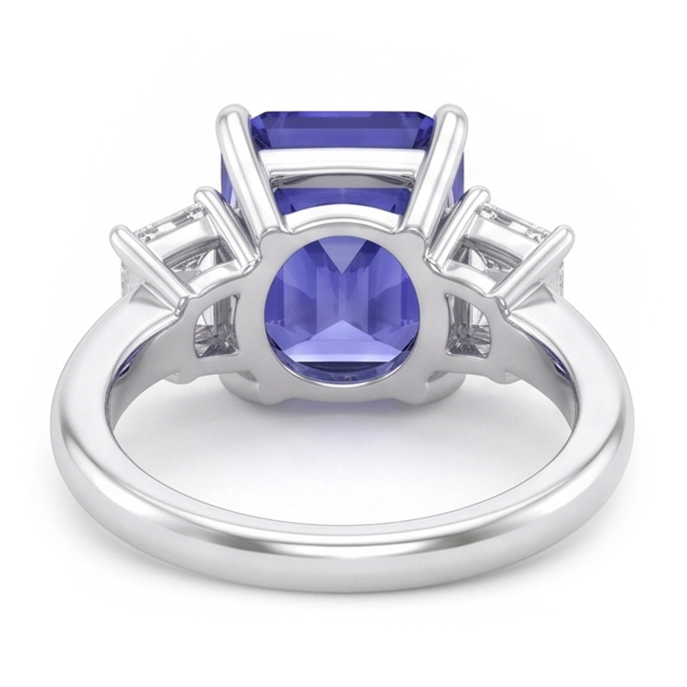 Natural Sapphire Ring 5ct - White Gold 14K