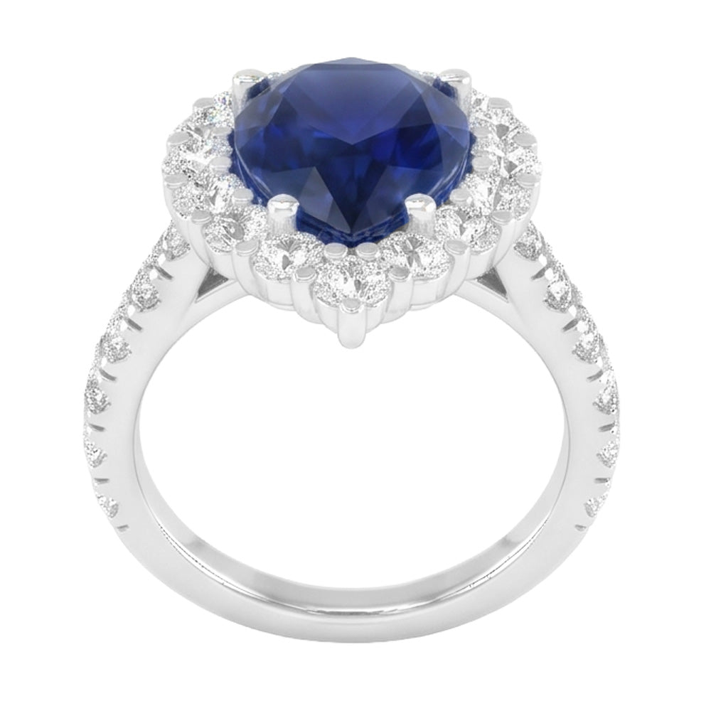 Natural Sapphire Ring 8ct - White Gold 14K