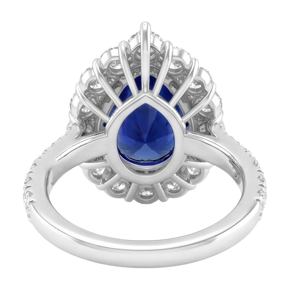 Natural Sapphire Ring 8ct - White Gold 14K