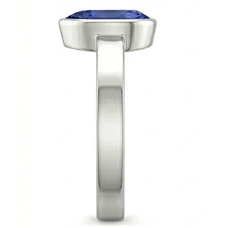 Natural Solitaire Bezel Set Gents Ring Pear Cut Blue Sapphire 2.50 Carats