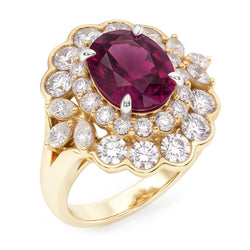 Natural Tourmaline Ring 6ct - Yellow Gold 14K