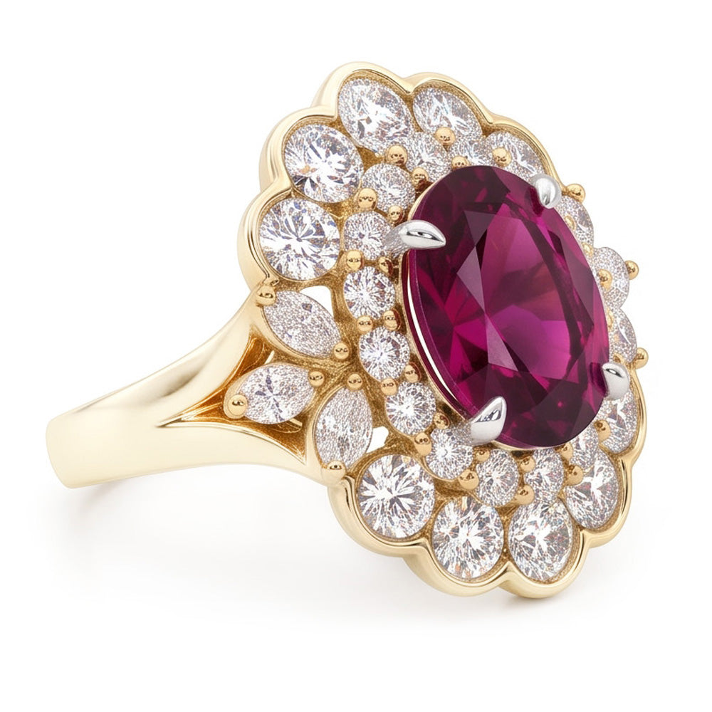 Natural Tourmaline Ring 6ct - Yellow Gold 14K