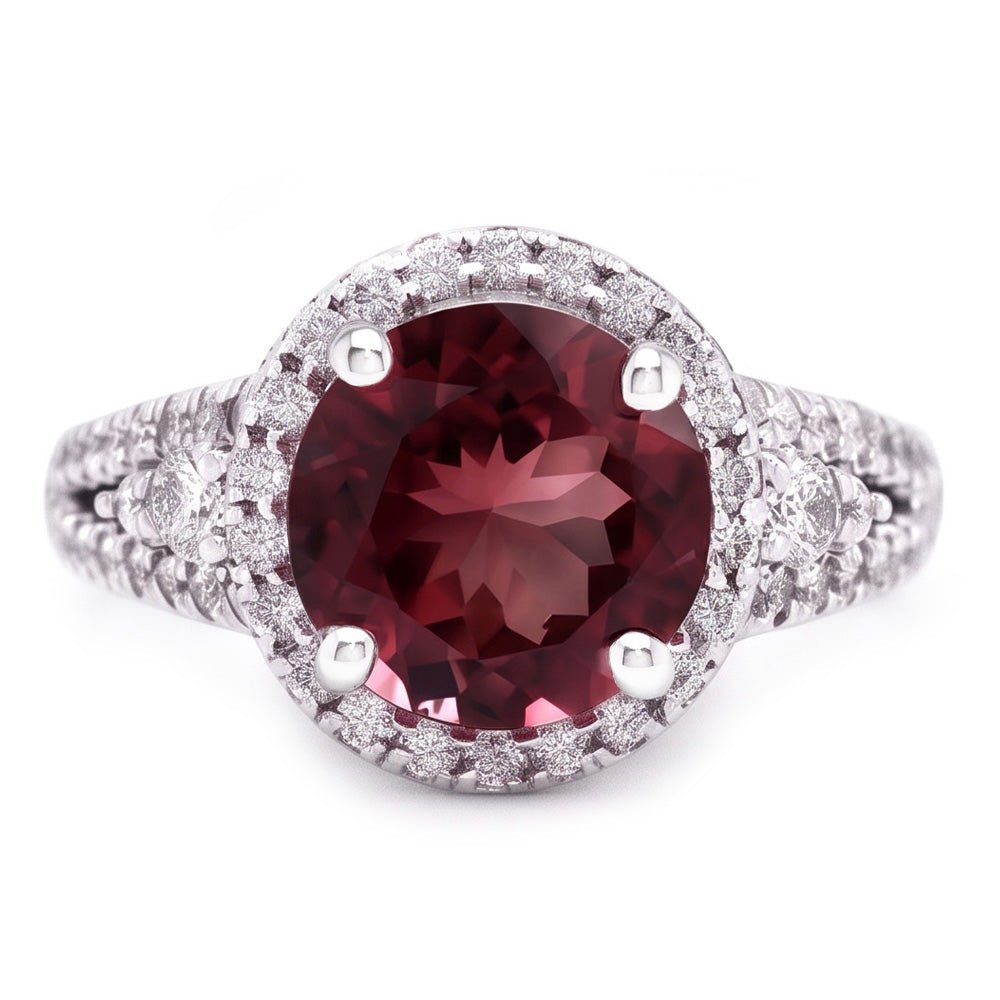 Natural Tourmaline Ring 7.25ct - White Gold 14K