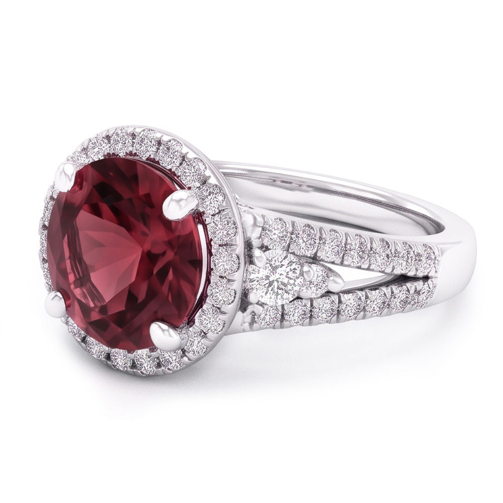 Natural Tourmaline Ring 7.25ct - White Gold 14K