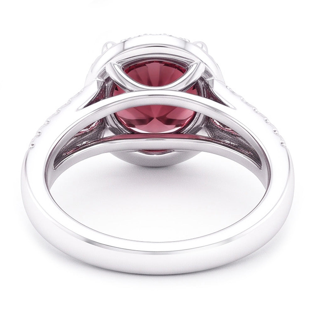 Natural Tourmaline Ring 7.25ct - White Gold 14K