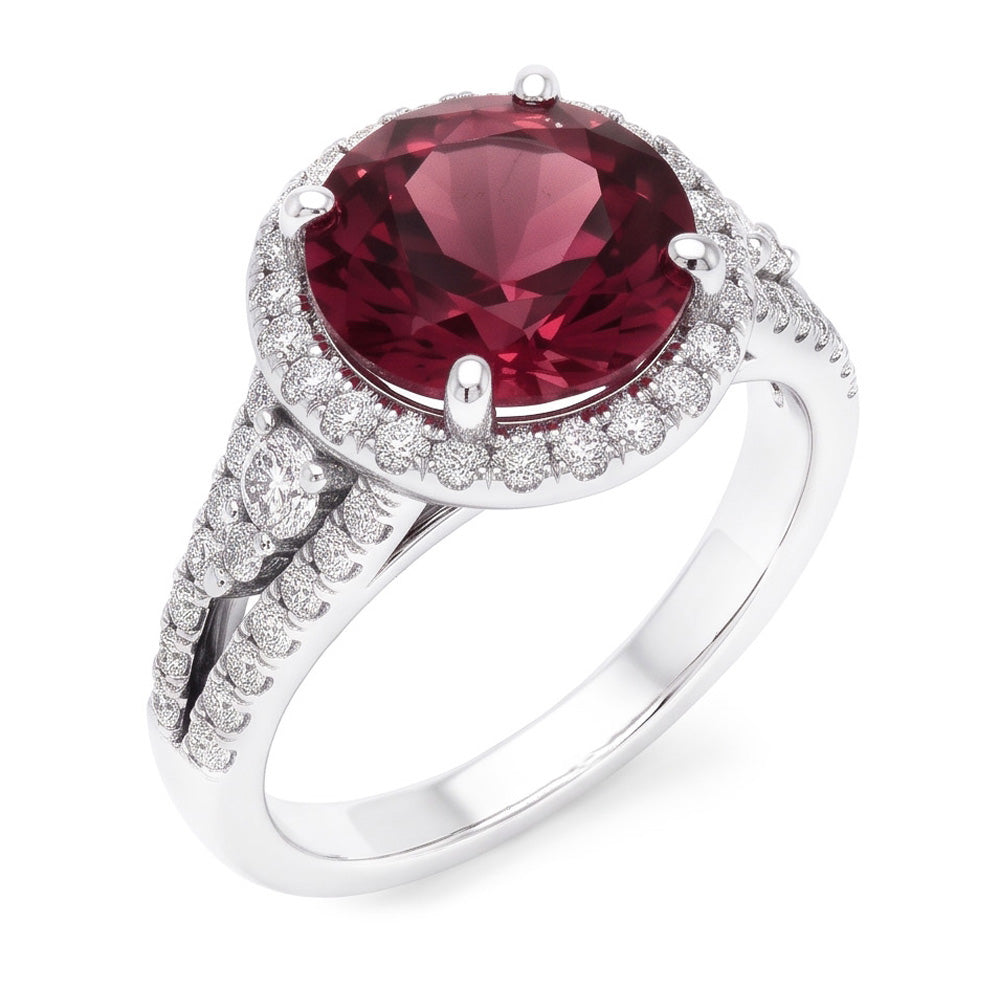 Natural Tourmaline Ring 9ct - White Gold 14K