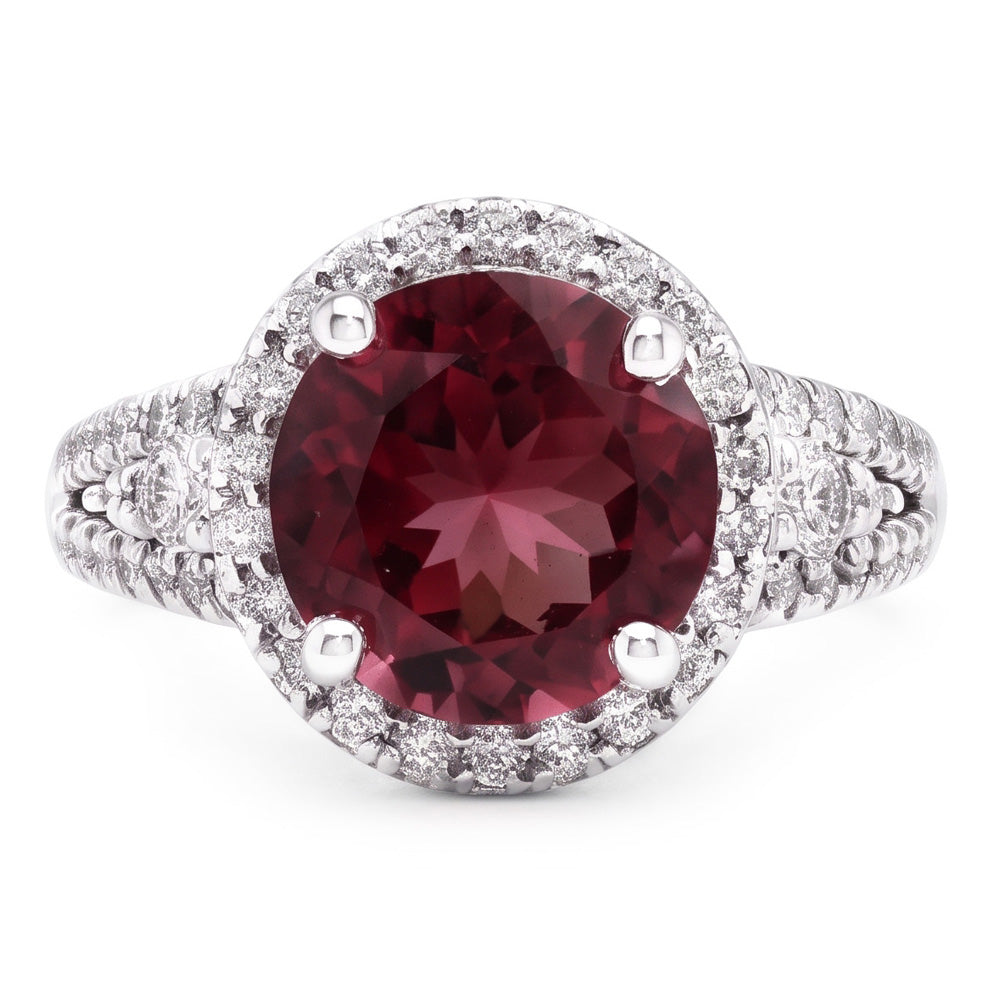 Natural Tourmaline Ring 9ct - White Gold 14K