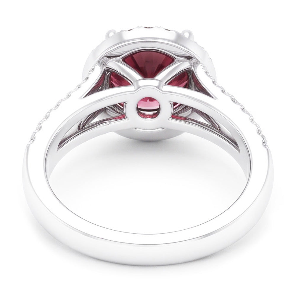 Natural Tourmaline Ring 9ct - White Gold 14K