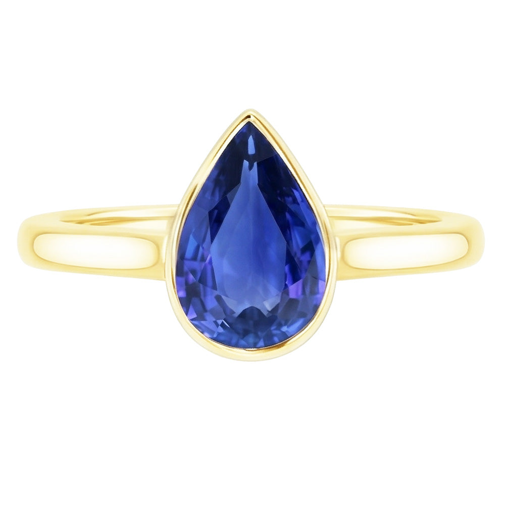 natural pear sapphire 4ct watch side angle