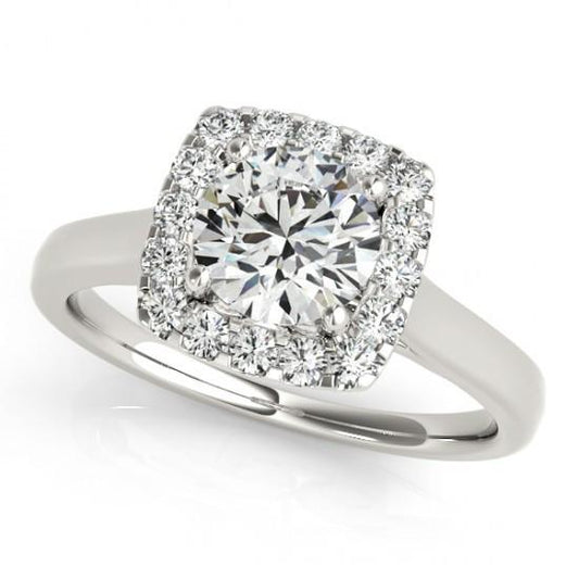 Natural 4K Diamond Halo Ring