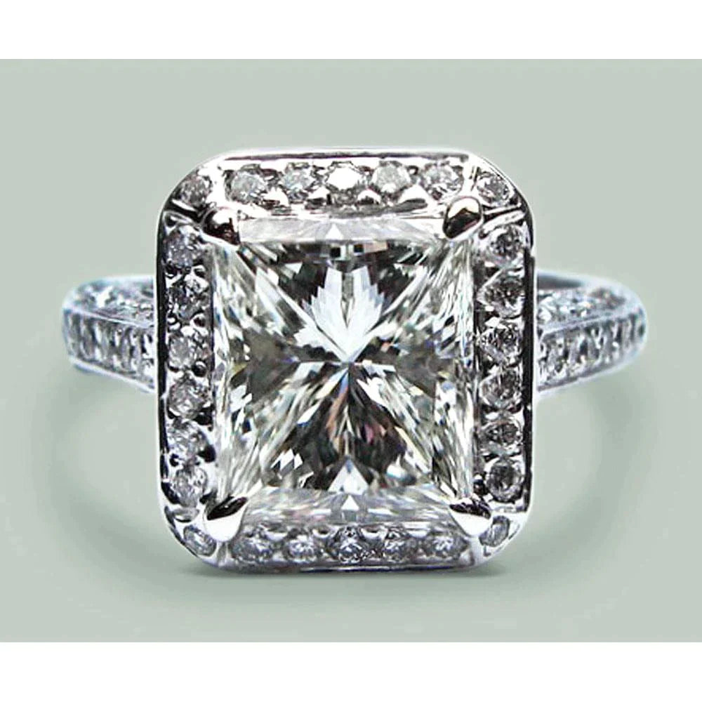 Natural 6 Carat Princess Diamond Ring