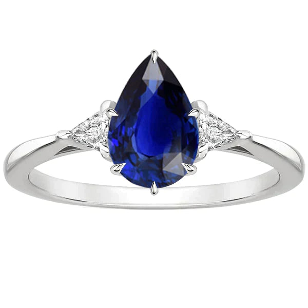 Natural Dark Blue Sapphire Ring