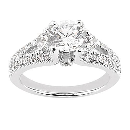 Natural Diamond 1.75 Carat Anniversary Ring Solitaire With Accents Gold New