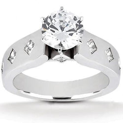 Natural Diamond Anniversary Ring 2 Ct. White Gold With Accents