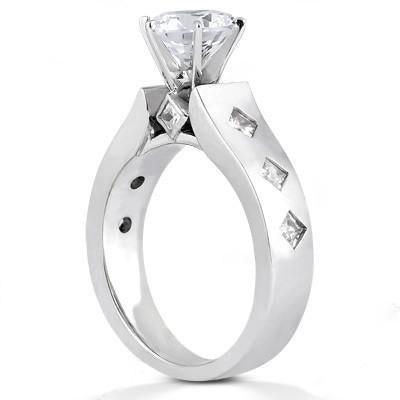 Natural Diamond Anniversary Ring 2 Ct. White Gold With Accents