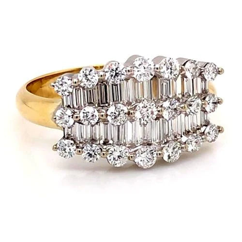 Natural Diamond Baguette Band