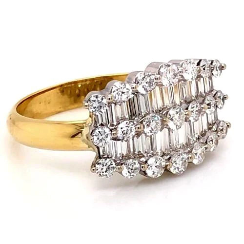 Natural Diamond Baguette Band