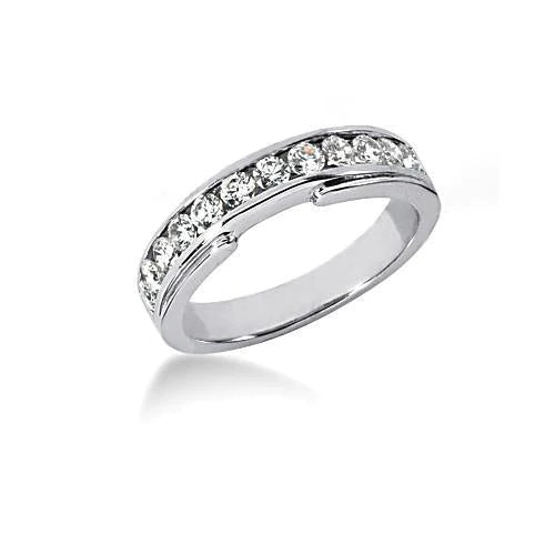 Natural Diamond Engagement Fancy Ring Set 2.11 Carats White Gold 