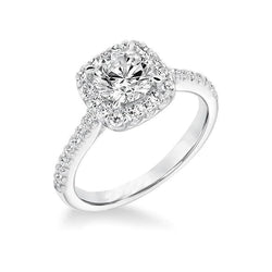 Natural Earth Mined Diamond Engagement Halo Ring 1.85 Carats