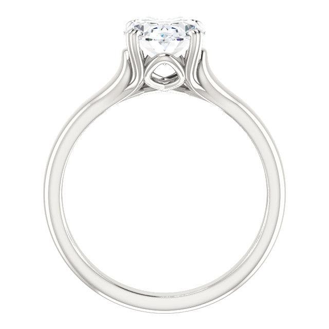 Natural Diamond Engagement Oval Solitaire Ring 3.50 Carats White Gold