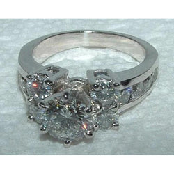 Natural Diamond Engagement Ring And Band Set 4.76 Carats White Gold 14K