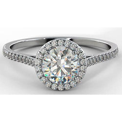 Natural Diamond Engagement Ring Halo 2.75 Carats Women Jewelry