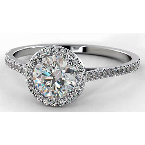 Natural Diamond Engagement Ring Halo 2.75 Carats Women 