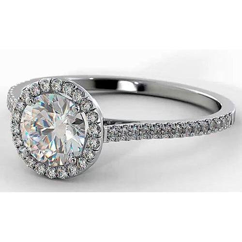 Natural Diamond Engagement Ring Halo 2.75 Carats