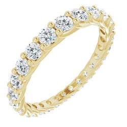 Natural Diamond Eternity Band 1.30 Carats Trellis Setting Women Jewelry New