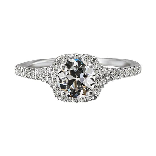 Natural Diamond Old Miner Halo Ring With Accents 4.50 Carats