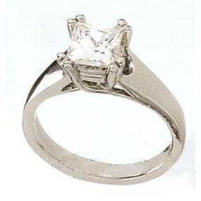 Natural Diamond Ring Engagement 1.51 Ct. Princess Solitaire