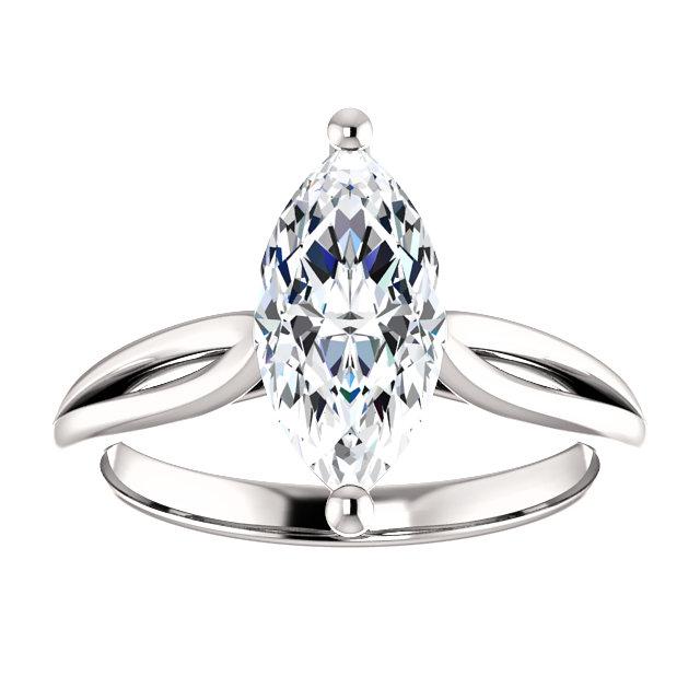 Natural Diamond Solitaire Ring 2.50 Carats 14K White Gold