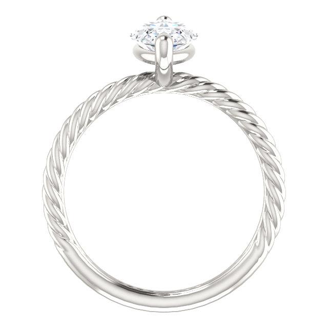 Natural Diamond Solitaire Ring 2 Carats Twisted Rope Style Women Jewelry