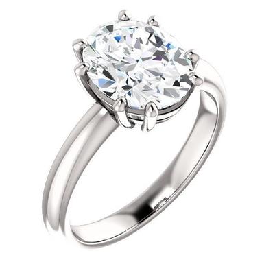 Natural Diamond Solitaire Ring 3.50 Carats Women White Gold Jewelry