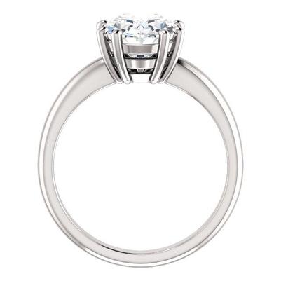 Natural Diamond Solitaire Ring 3.50 Carats Women White Gold Jewelry