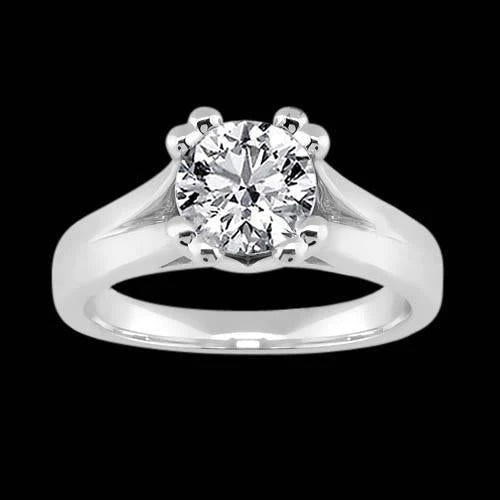 Natural Diamond Solitaire Ring White Gold Jewelry 3 Ct.