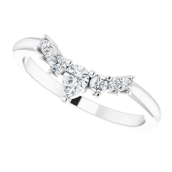 Natural Diamond Wedding Anniversary Band 0.75 Carats Women 