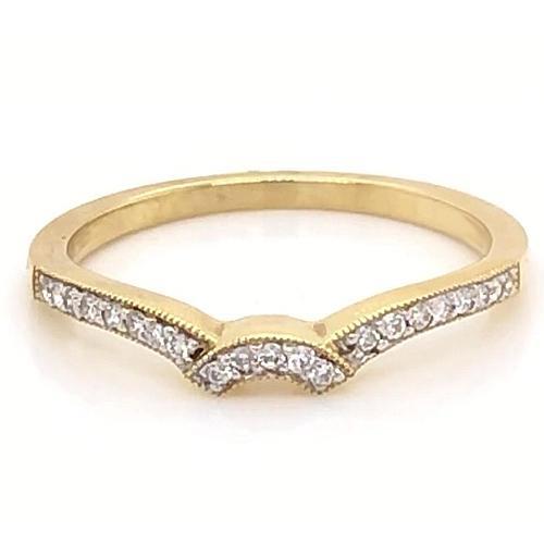 Natural Diamond Wedding Band 0.75 Carats Women Yellow Gold 14K Jewelry