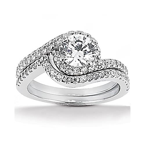 Natural Diamond Wedding Ring Solitaire Engagement With Accents 2 Ct. Women Jewelry New