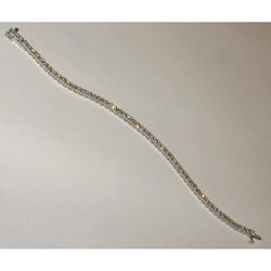 Natural Earth Mined Diamond Women Tennis Bracelet White Gold Jewelry 4.55 Carat