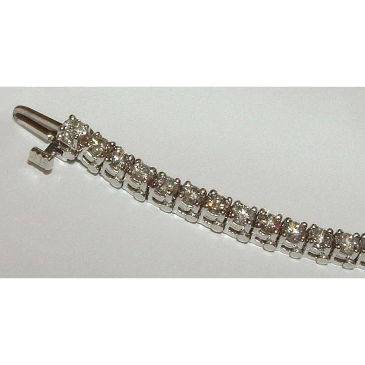 Natural Diamond Women Tennis Bracelet White Gold 4.55 Carat