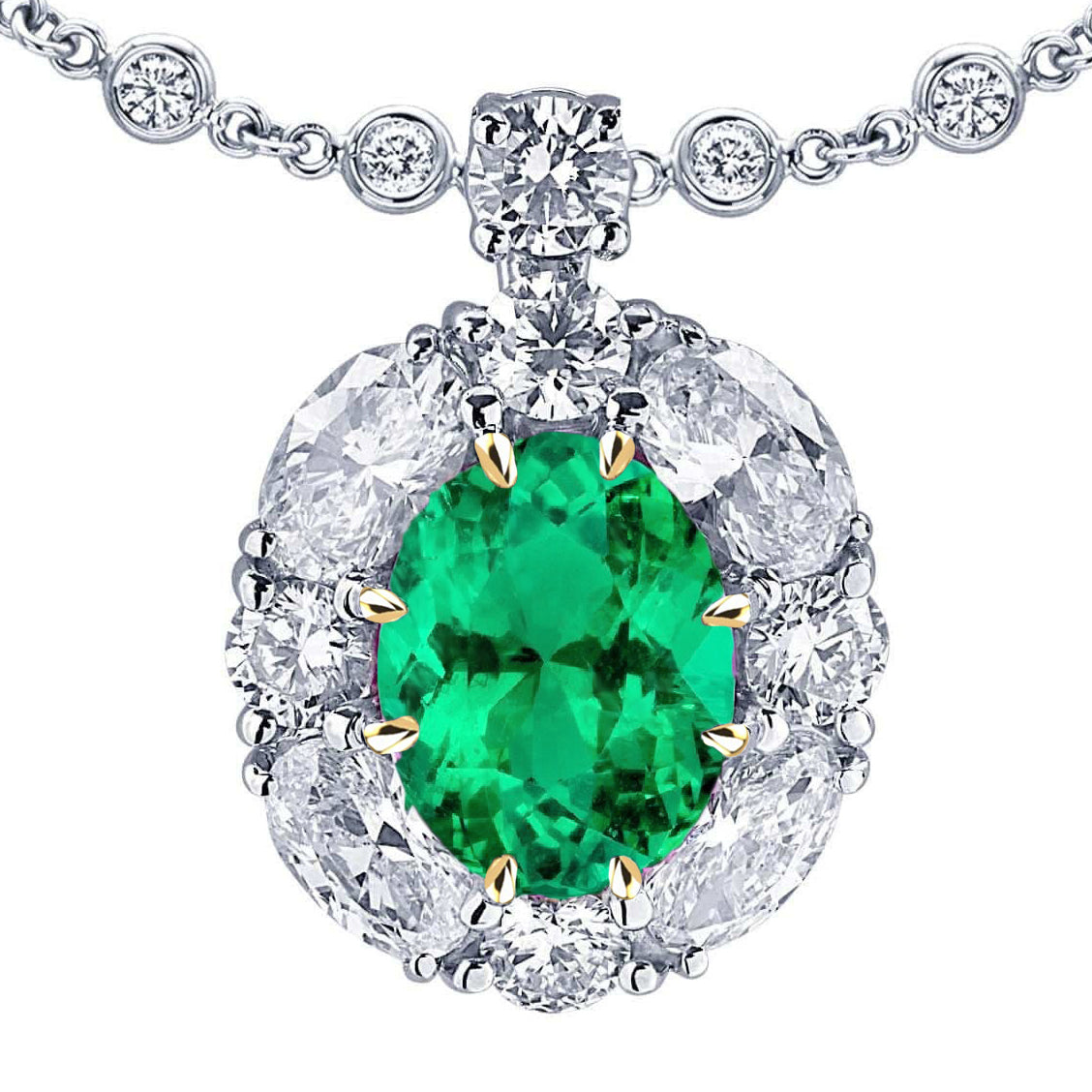 Authentic Fine Emerald Gemstone Pendant – main view