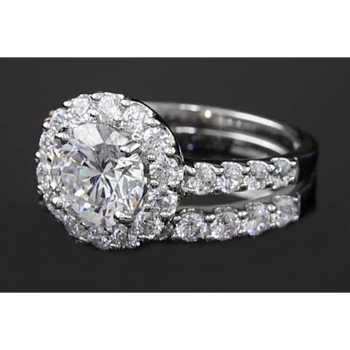 Natural Halo Parallel Double Shank Ring 